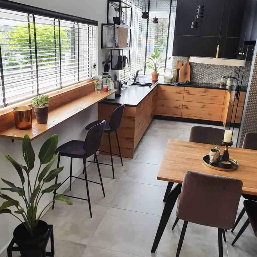 Rustic kitchen sunroom