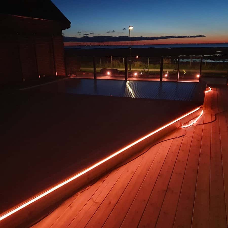 LED strip deck  lighting