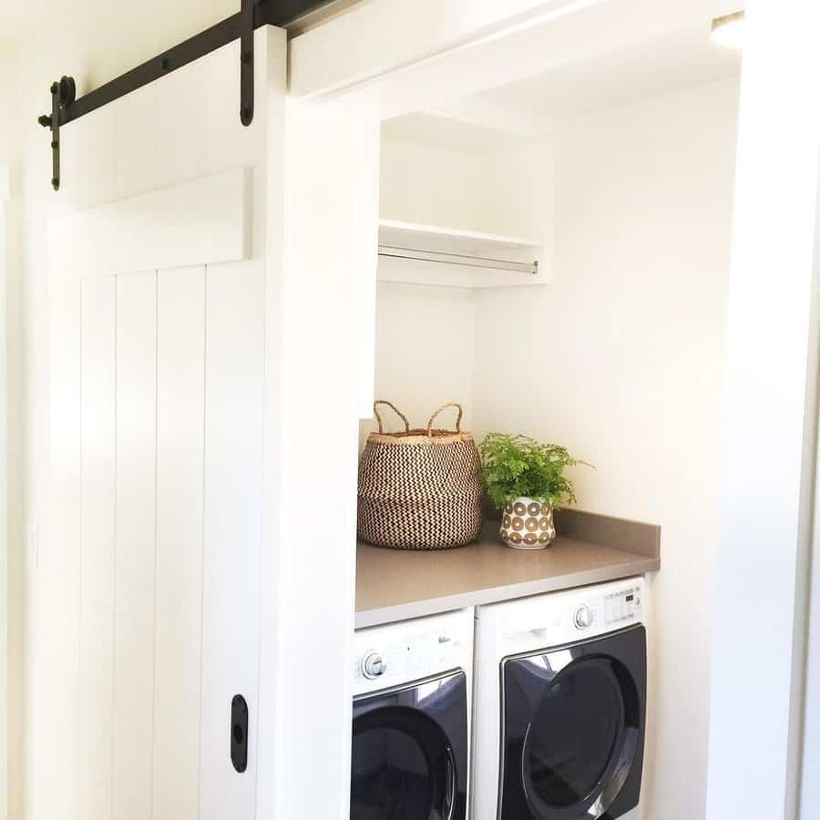 Laundry barn door