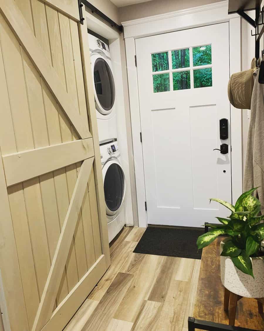 Laundry barn door