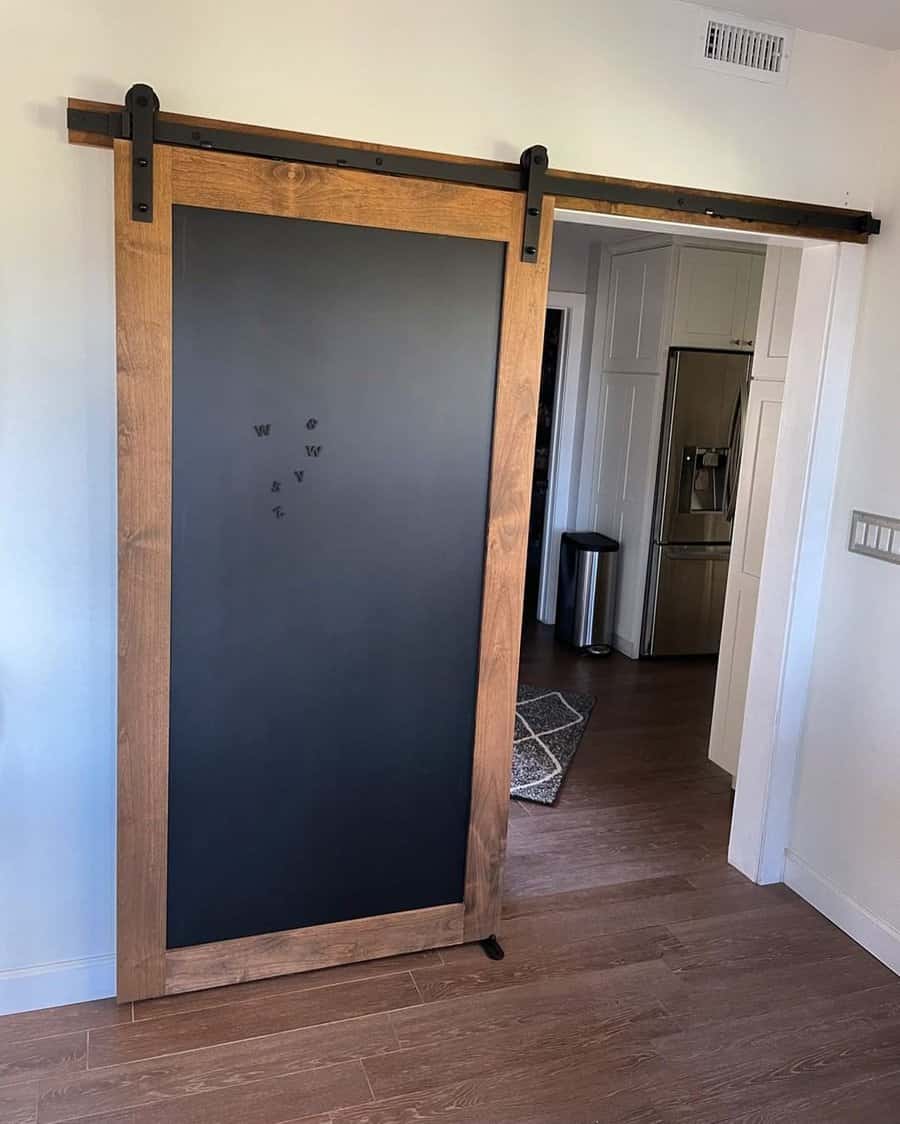 Chalkboard barn door