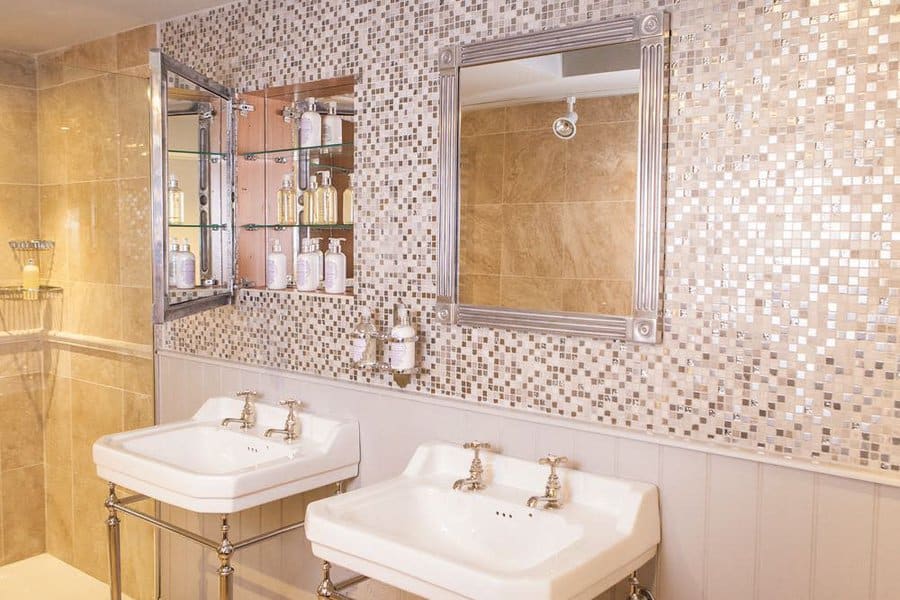 Mosaic tiled bathroom