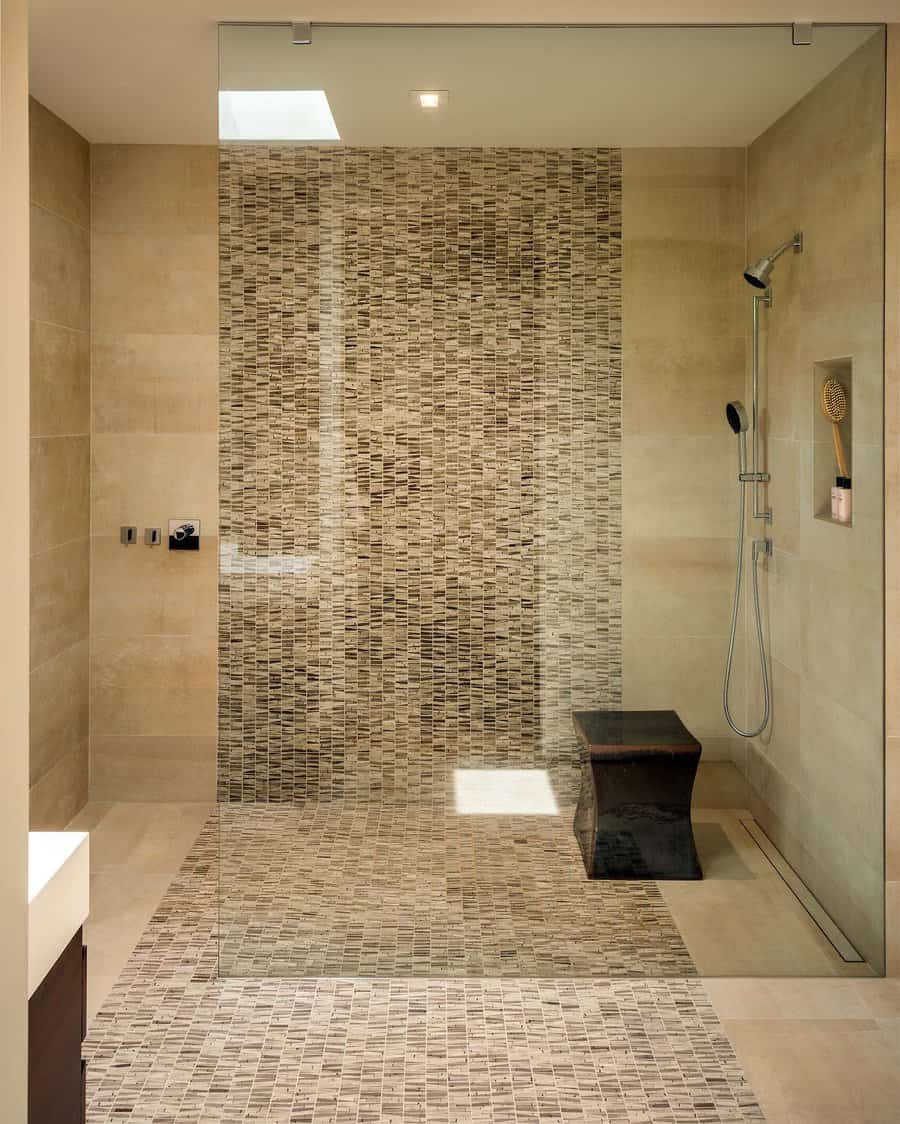 mosaic tiled bathroom