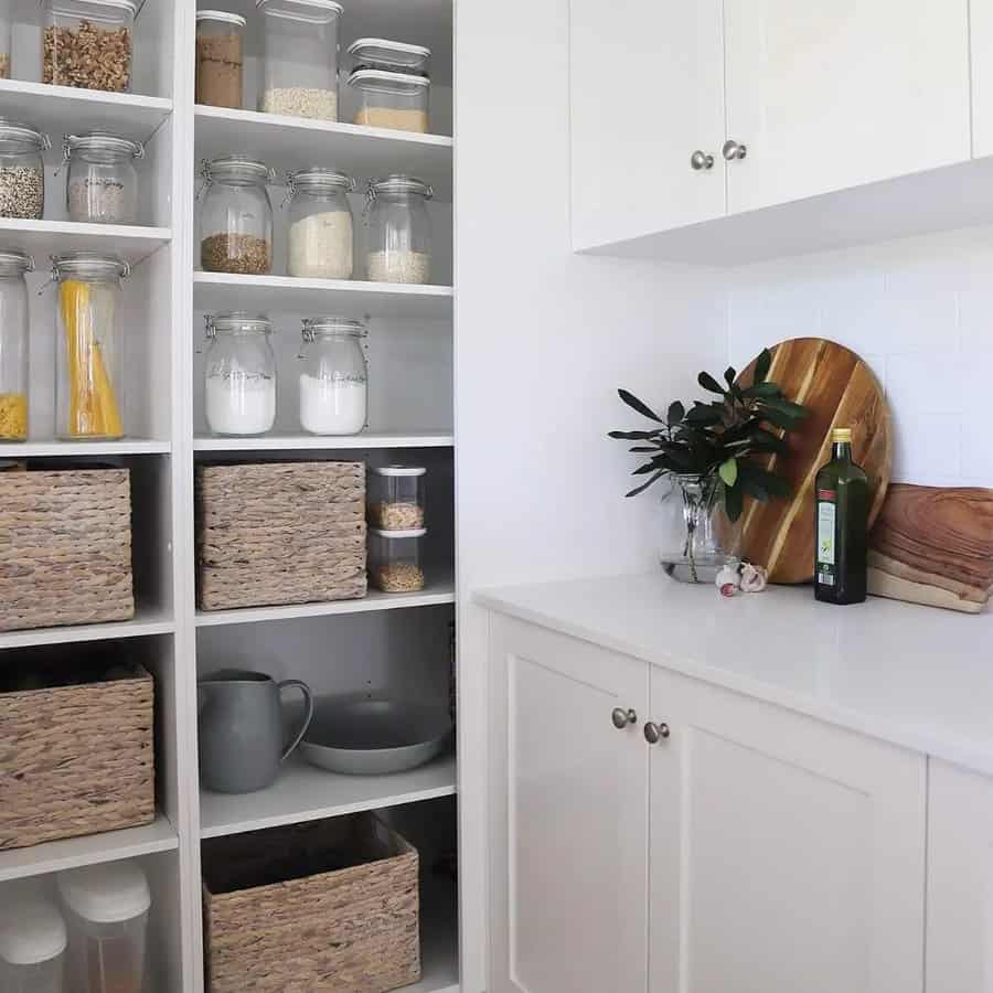 Pantry open shelf wall