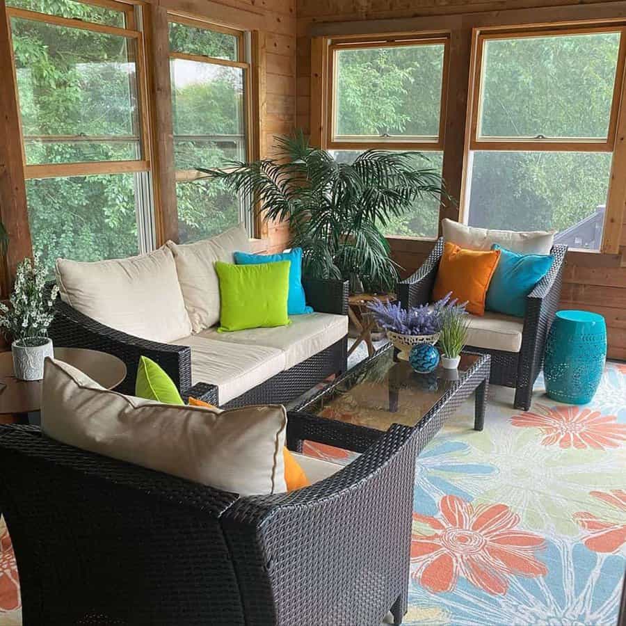 Cabin style sunroom