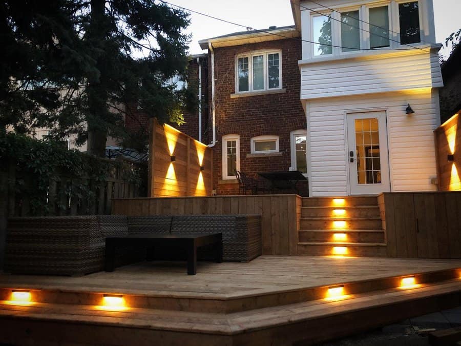 Wall sconces deck lighting