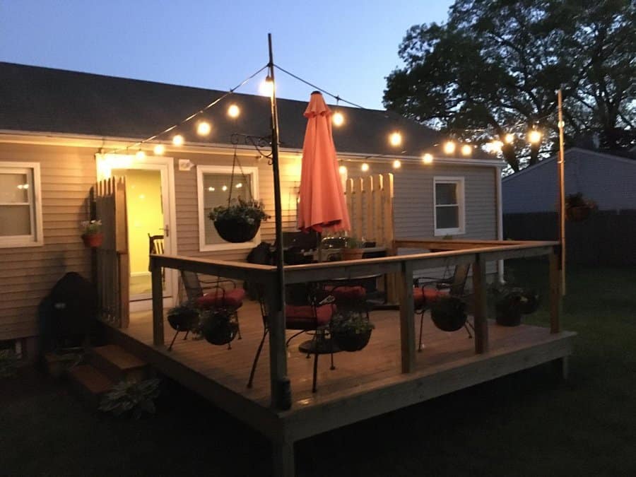 Deck lighting industrial wrap lights