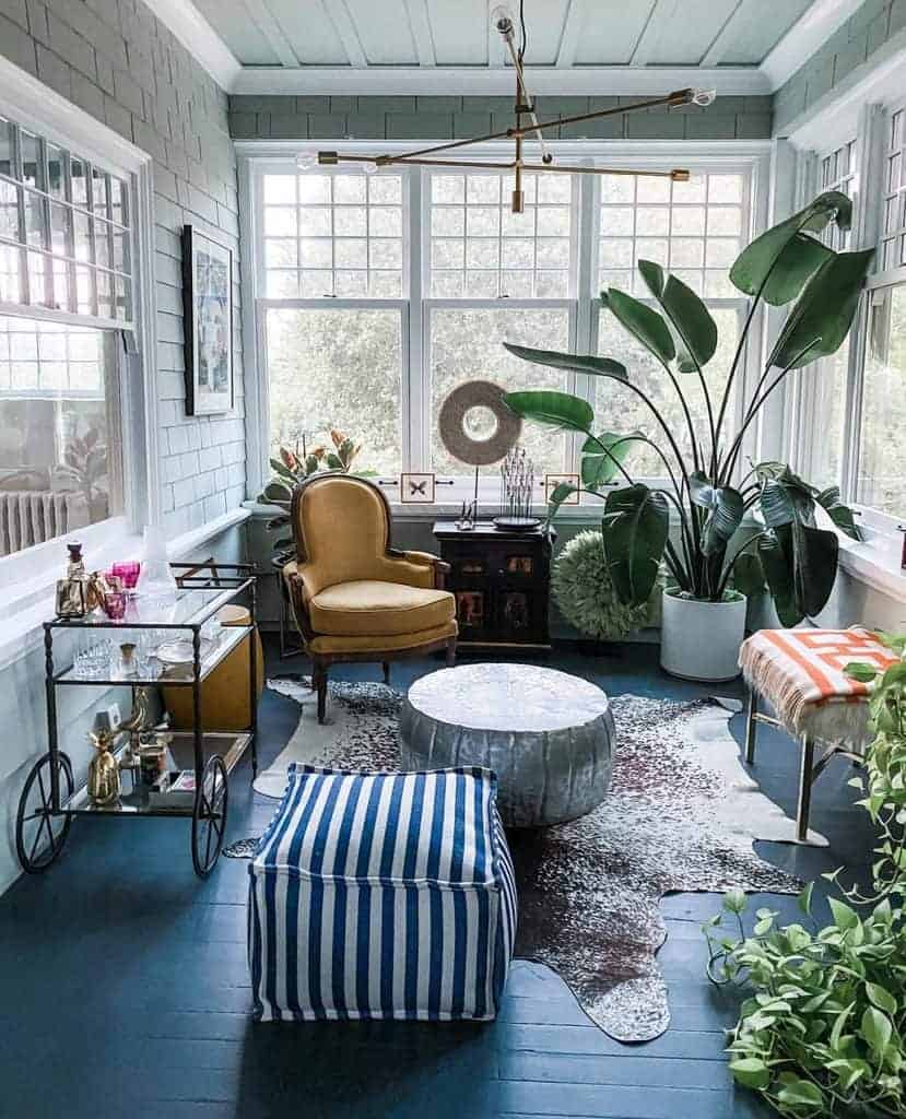 Maximalist sunroom