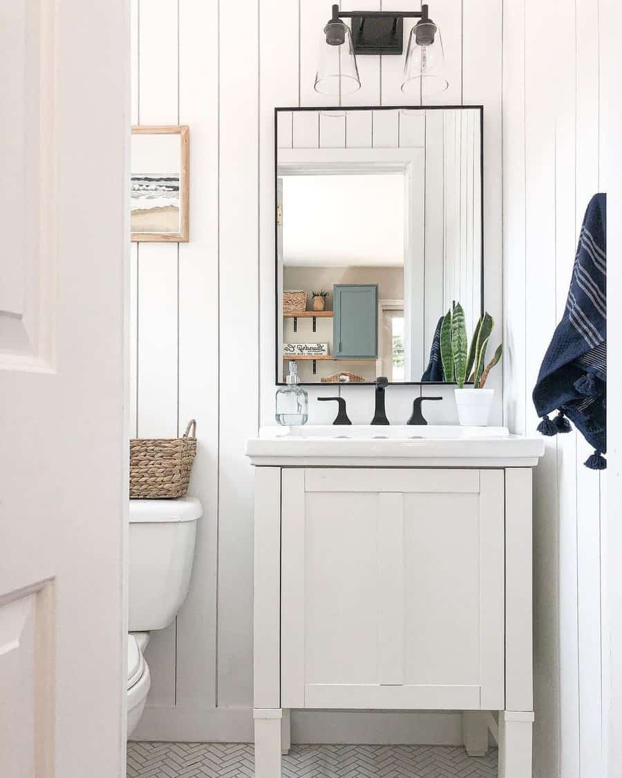 White powder room