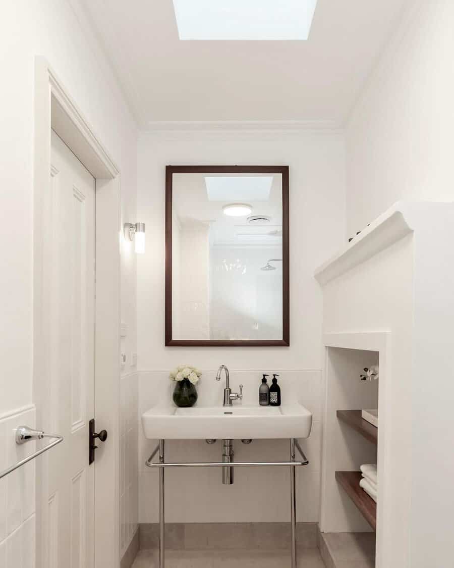 white powder room