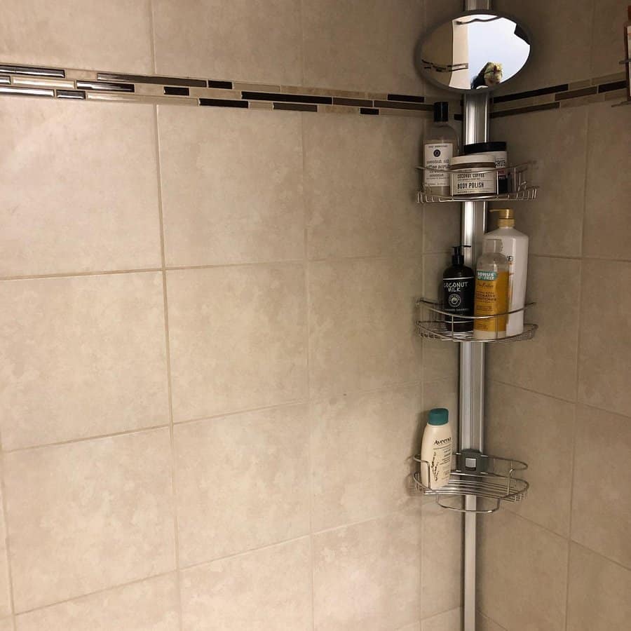 Corner shower shelf