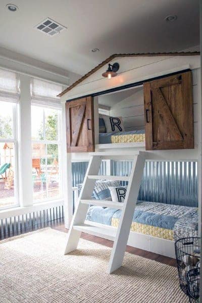 Shared bedroom with bunk bed loft 