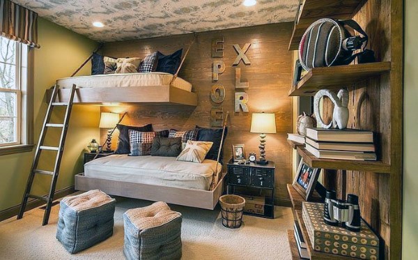 Rustic boys bedroom