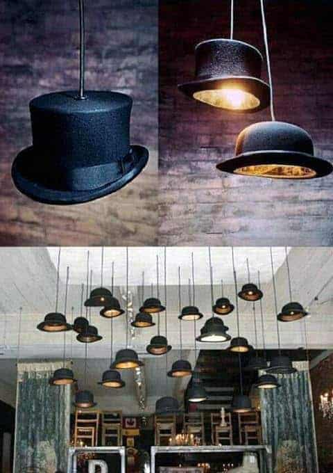 Bowler hat pendant light