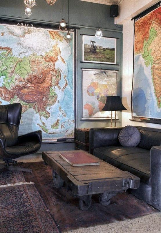 World map tapestry