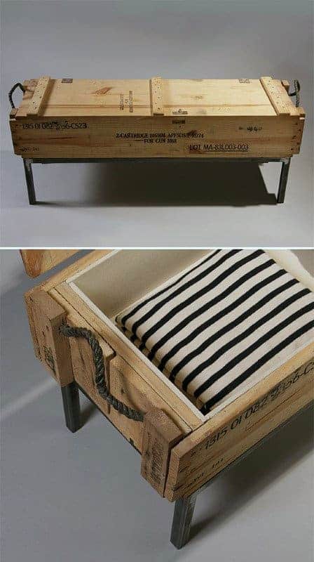 Repurposed crate storage