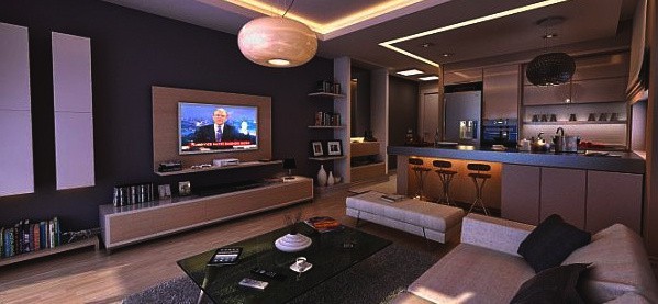 Dark bachelor's pad