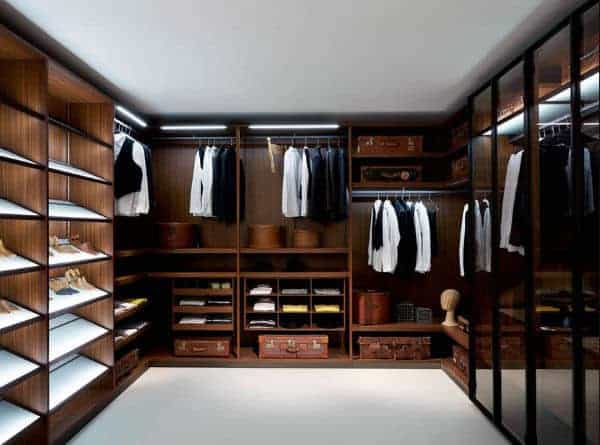 men's walk-in closet