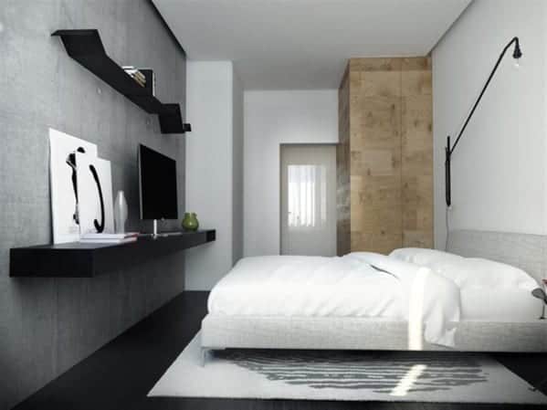 monochrome mens bedroom ideas
