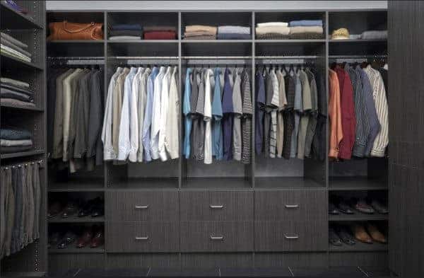 Overhead closet shelves 