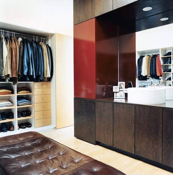 Walk in closet with vanity