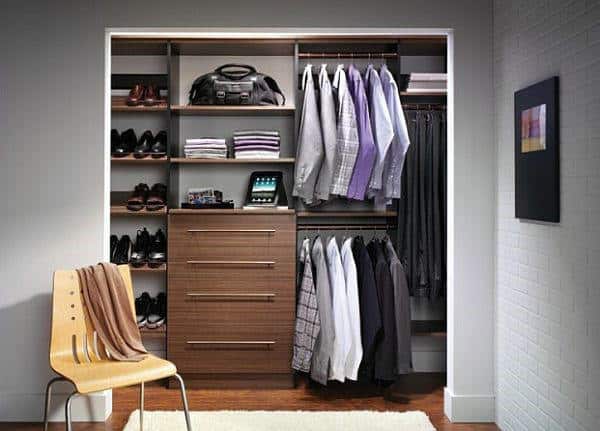 Bedroom open closet