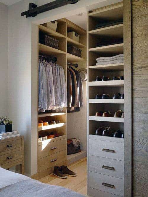 Bedroom open closet