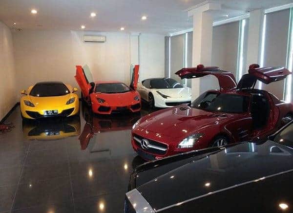 white luxury garage