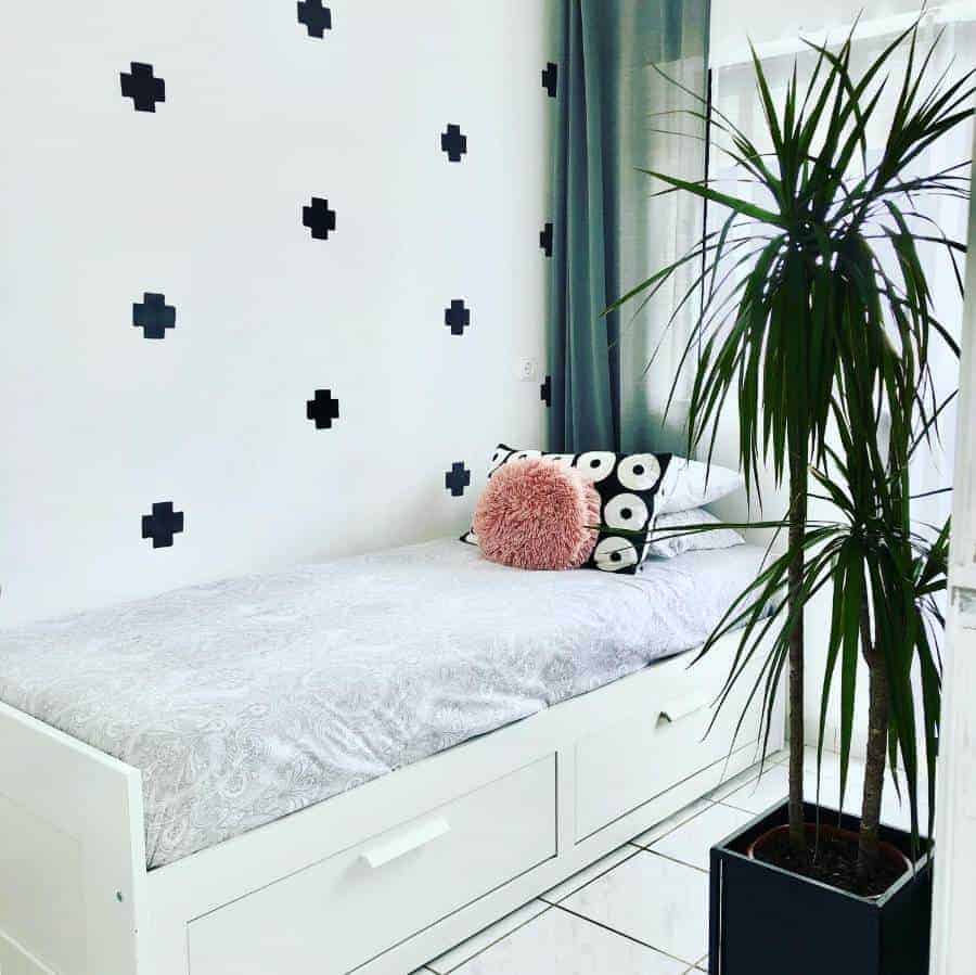 Kids Bedroom one-person bed with storage