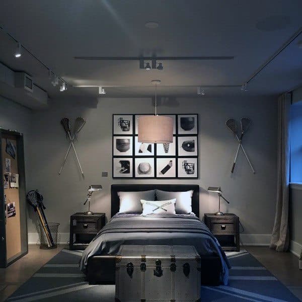 Baseball themed boys bedroom