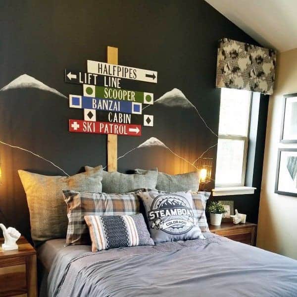 Ski themed bedroom