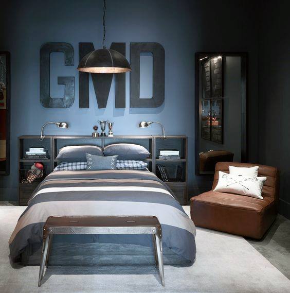 Industrial themed boys bedroom