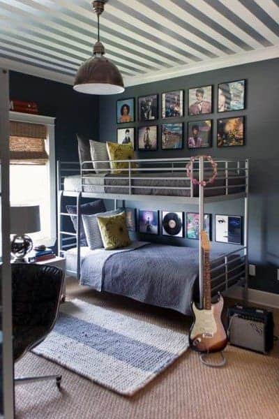 Music themed boys bedroom