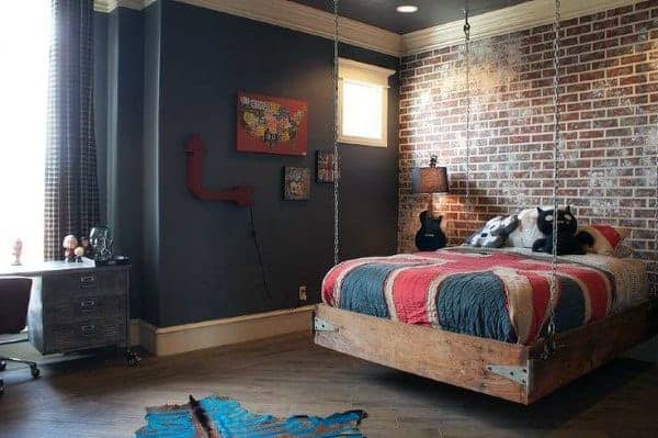 Industrial themed boys bedroom