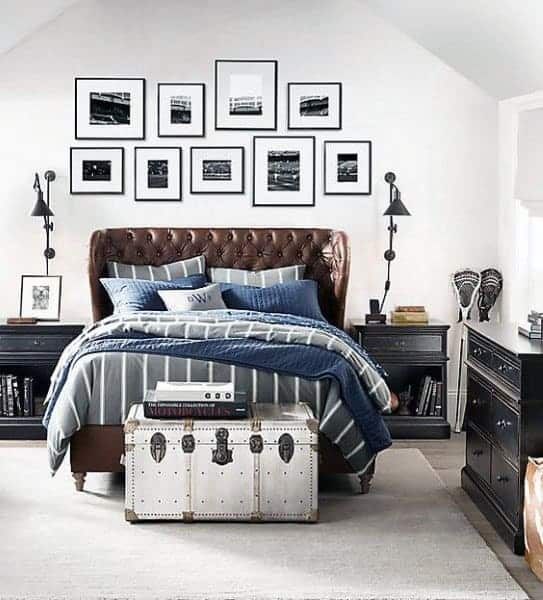 industrial-themed boys bedroom