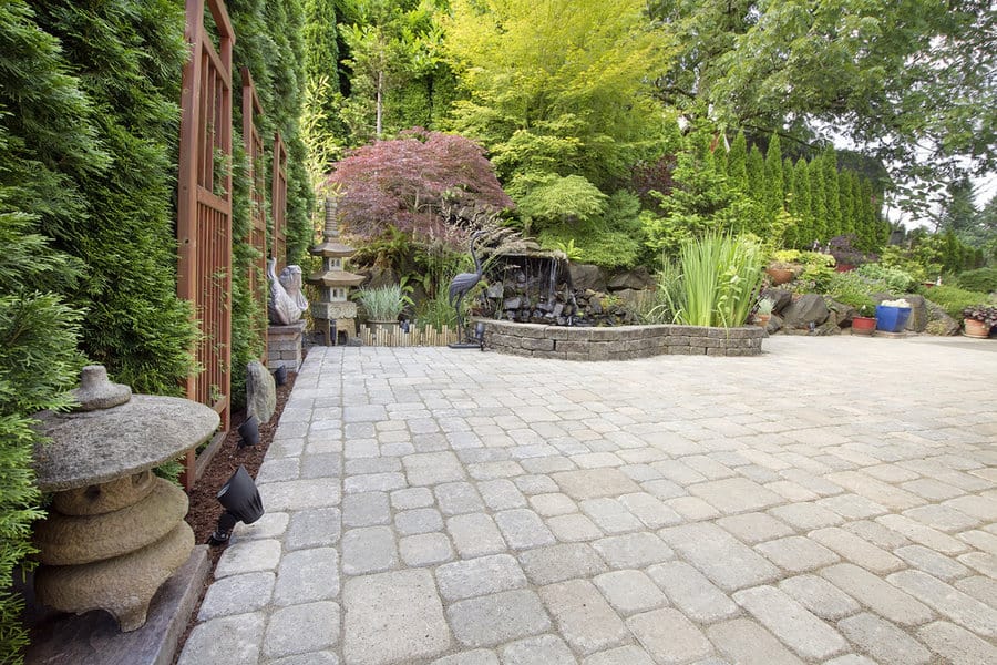 Stone paver patio