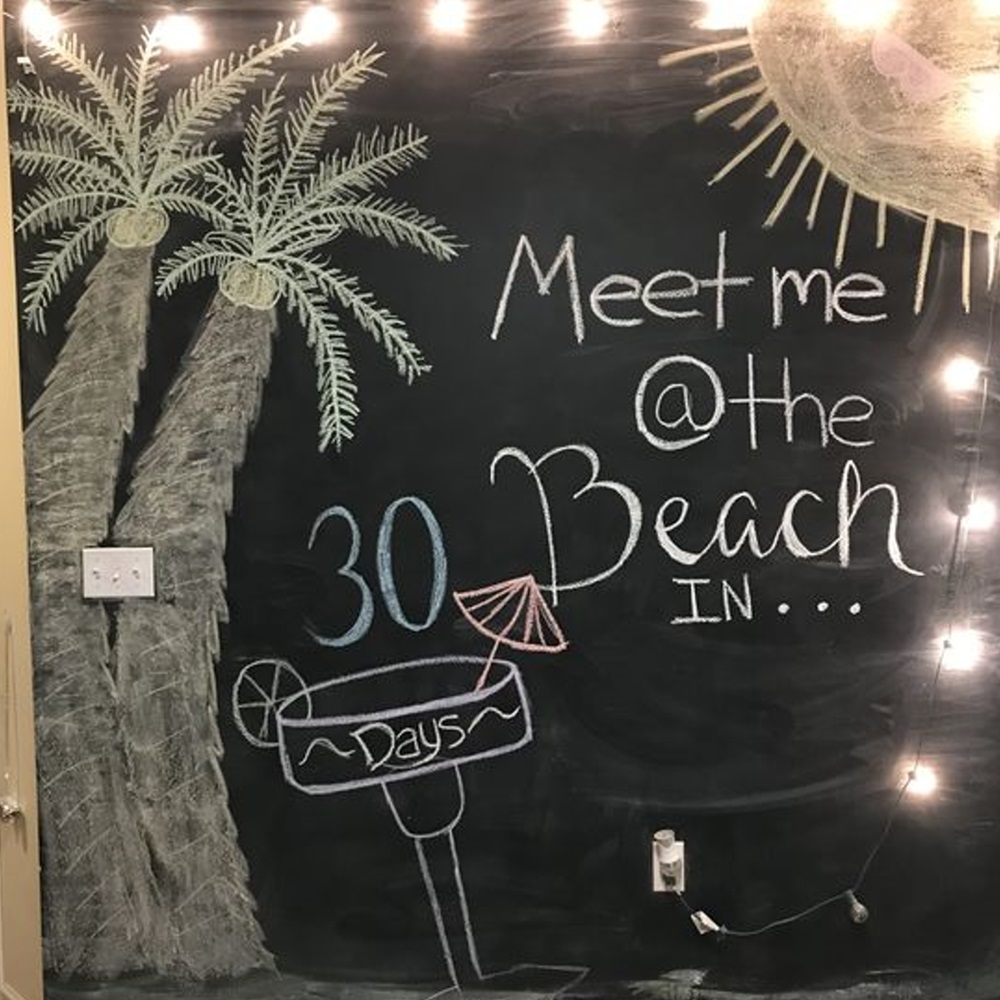 Beach Day Countdown Chalkboard