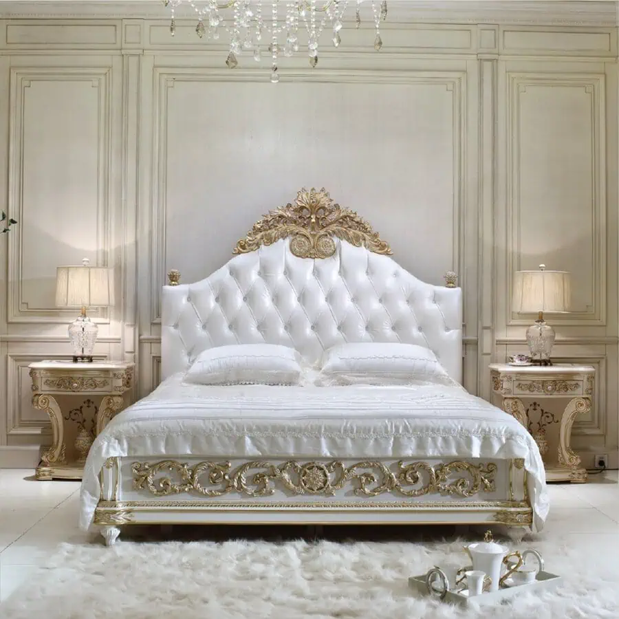 White Bedroom with Classic Furniture