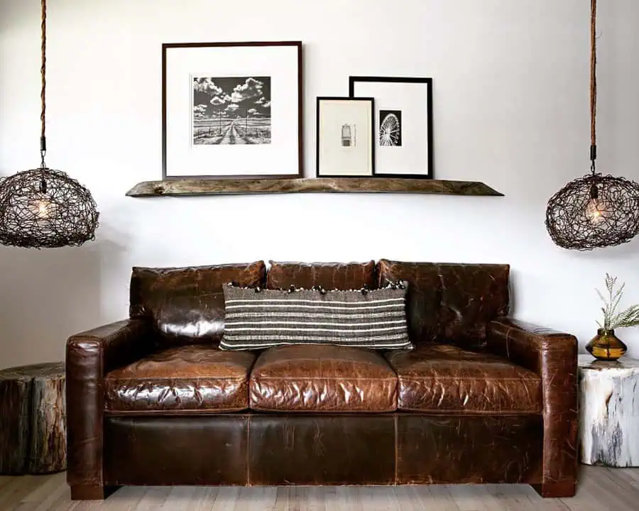 How to Design Your Living Room Around a Leather Couch